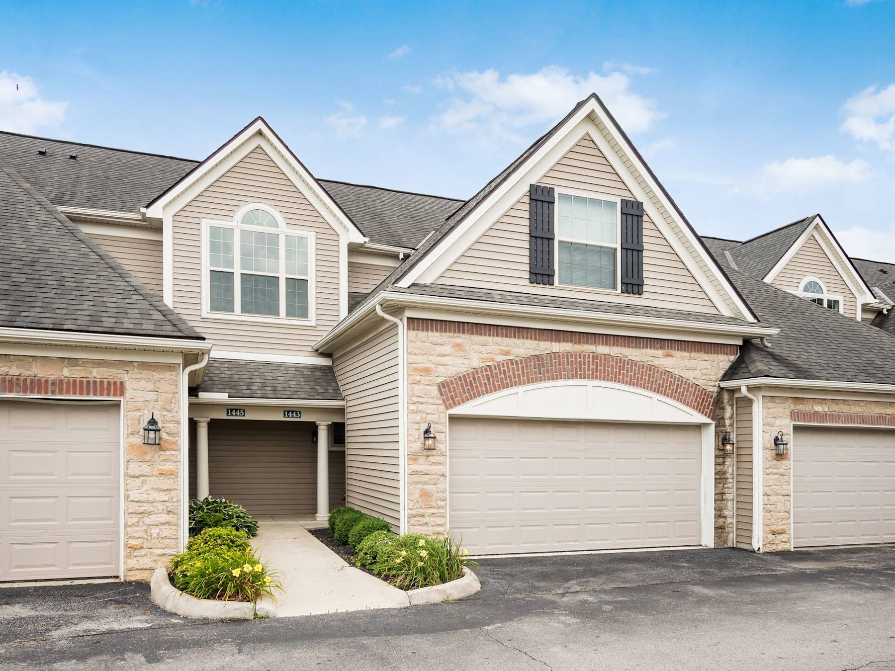 Townhome front elevation